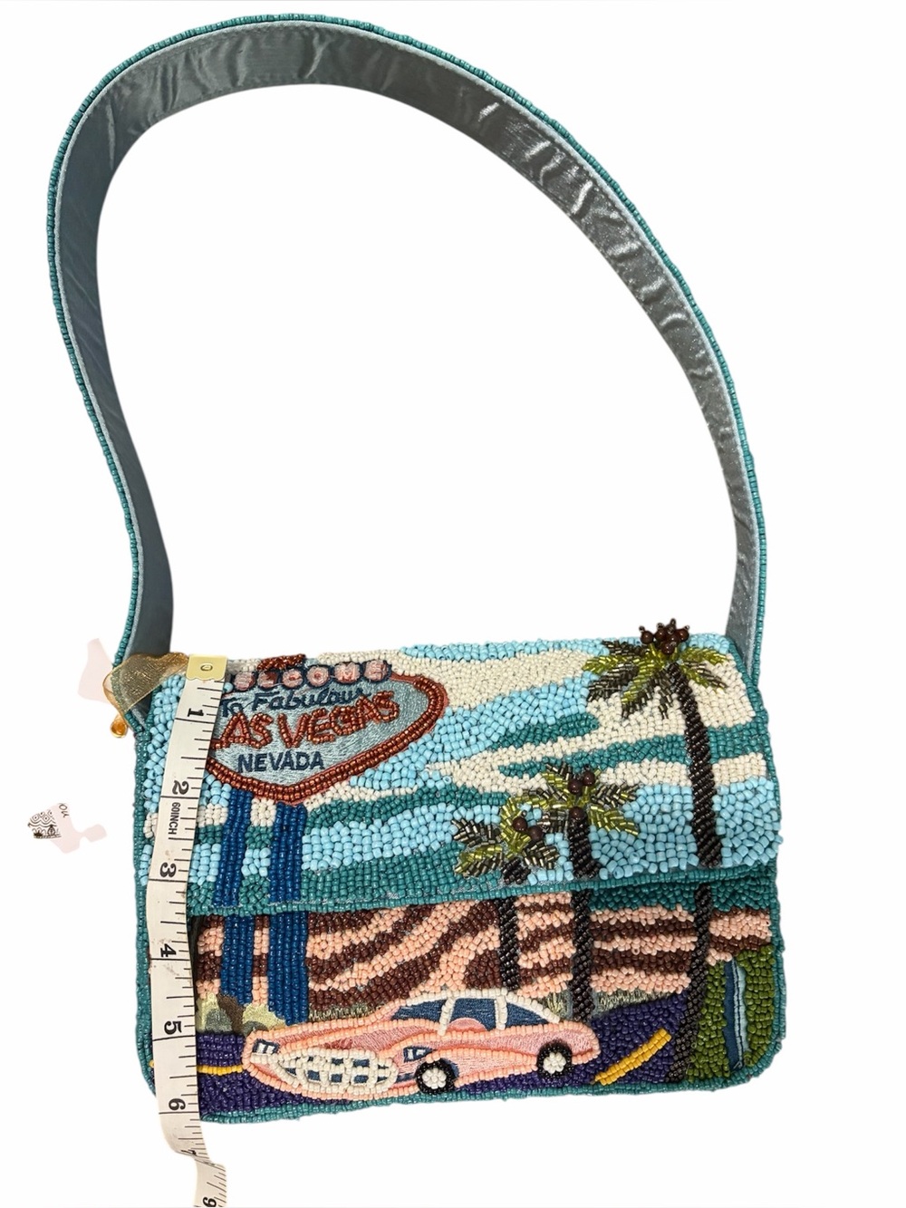 NWT: *Viral* Welcome to Las Vegas Beaded Bag π΄ From India to You π΄ - Picture 6 of 9
